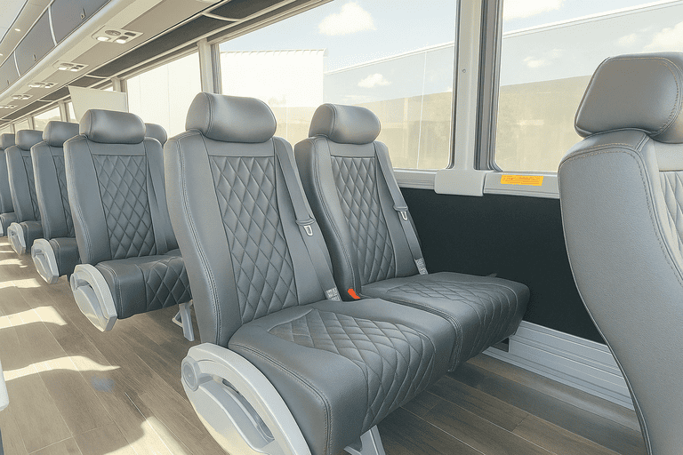 interior of Coach Bus Lincoln charter bus